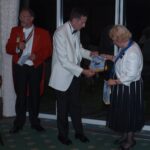 DG Nigel presenting President Angela with his personal pennant