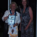 eigh-on-Sea club presenting President Angela with a pennant