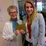 President Sue presenting Becky, the Centre Manager with the remainder of the £50 for their amenity fund