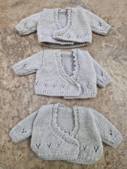 Baby cardigans the Grey Project