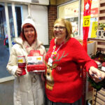 Sandie collecting for Farleigh Hospice