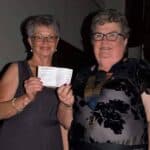 Club Secretary Sue received a cheque from Bungay Lions President Jane as a 'Thank You' for helping at the Car Rally and Country Fayre