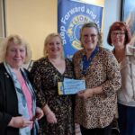 President Robyn, Sandie and Angela presented a cheque to the District Govenors wife's appeal