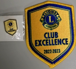 Club Excellence Award Presidents Pin and Club Patch