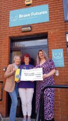 27-03-2025 President Sandie presents a cheque for £100 to Brave Futures
