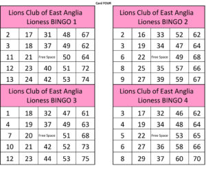 Bingo Card 4