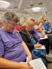 Robyn, Angela, Sandie (voting) and Tony at Convention