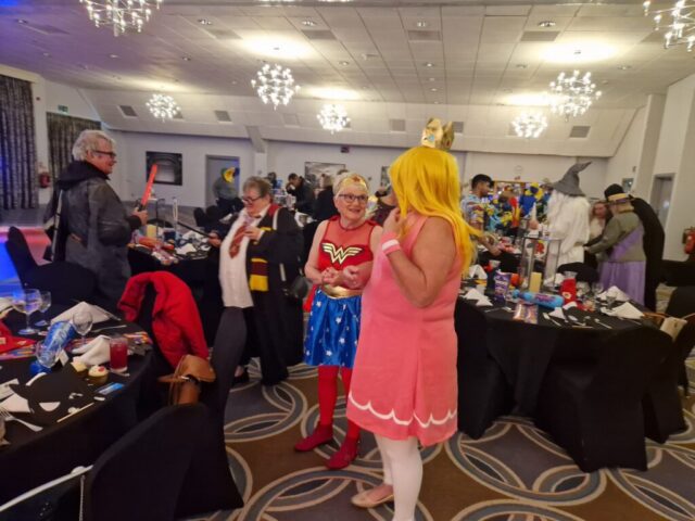 The Superheroes having fun!