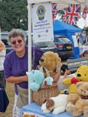 Robyn with the teddy tombola