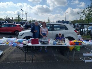 Tony, Sandie and Moira at the Boot Fair