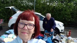 Tony and Sandie at the Boot Fair