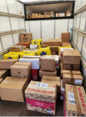The box's of spec's ready to be unloaded