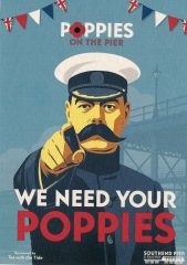 Poppies on the Pier - We need your poppies - flyer front