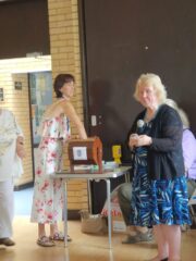 President Louisa and Angela drawing the raffle