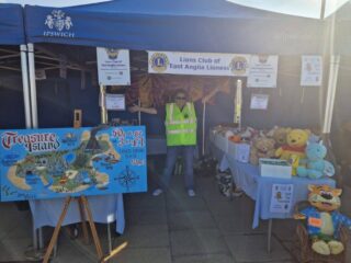 Robyn with our stall Robyn with our stall