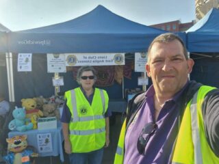 Robyn and Rick with our stall Robyn and Rick with our stall