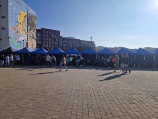 The gazebos and stalls The gazebos and stalls