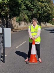 Robyn in position Robyn in position