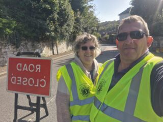 Robyn and Rick in position Robyn and Rick in position