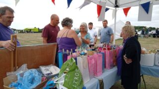 Robyn, Rick and Angela with Some customers playing our wine or water game Robyn, Rick and Angela with Some customers playing our wine or water game