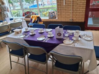 Table set for afternoon tea