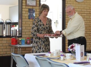 Jan and Ralph Watson from Rugby Heritige Lions helping out Jan and Ralph Watson from Rugby Heritige Lions helping out