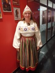 Tallinn lady in traditional dress