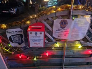 information about recent donations and a collection box