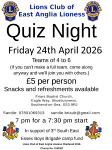 BB Quiz poster Friday 24th April 2026