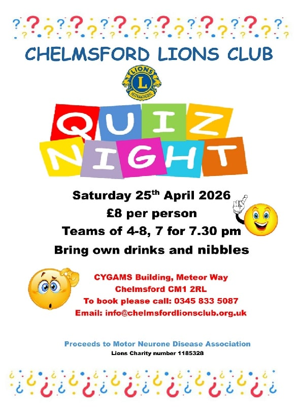 Chelmsford Lions Quiz 25-04-2026