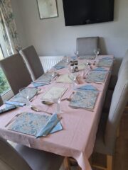 Lunch tables set